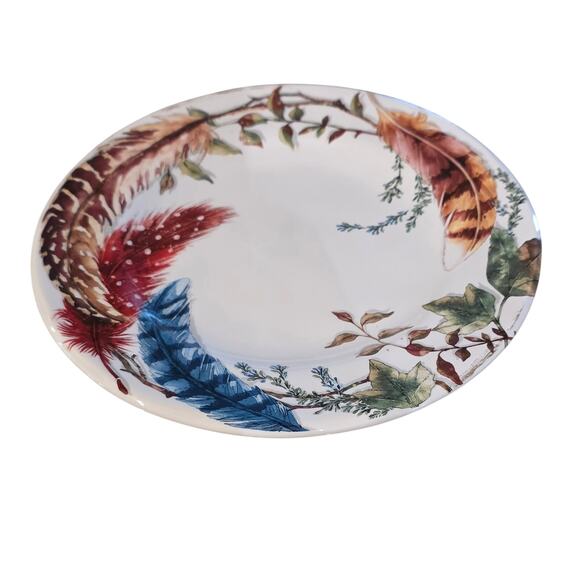 Pier 1 Feather Branch Salad plates set of 2 Discontinued NWT - Picture 2 of 3